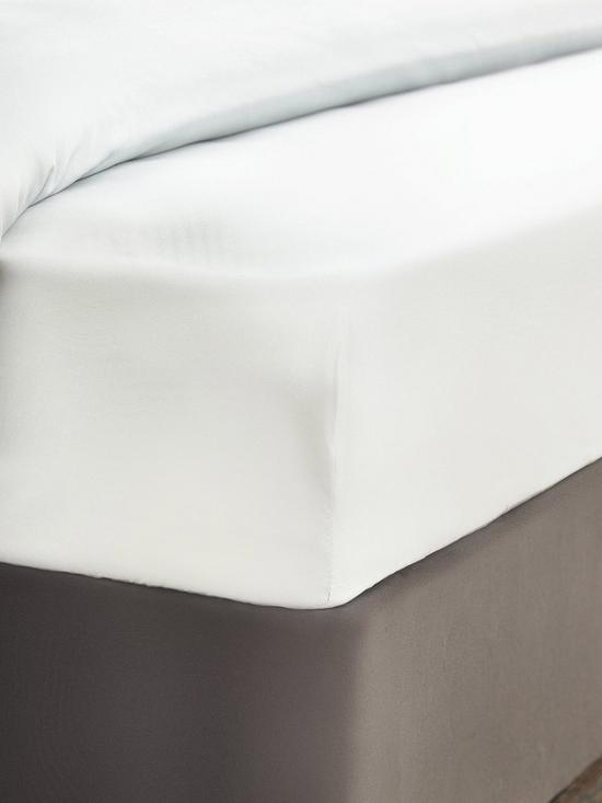 front image of silentnight-pure-cotton-40cm-extra-deep-fitted-sheet-white
