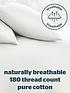  image of silentnight-pure-cotton-40cm-extra-deep-fitted-sheet-white