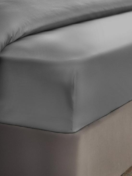front image of silentnight-pure-cotton-40cm-extra-deep-fitted-sheet-charcoal