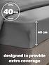 image of silentnight-pure-cotton-40cm-extra-deep-fitted-sheet-charcoal