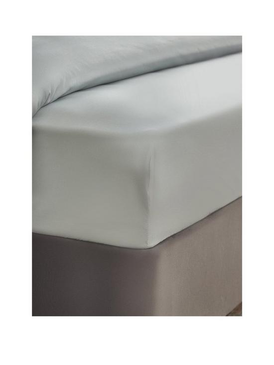 stillFront image of silentnight-pure-cotton-40cm-extra-deep-fitted-sheet-silver-single