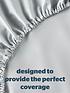  image of silentnight-pure-cotton-40cm-extra-deep-fitted-sheet-silver-single