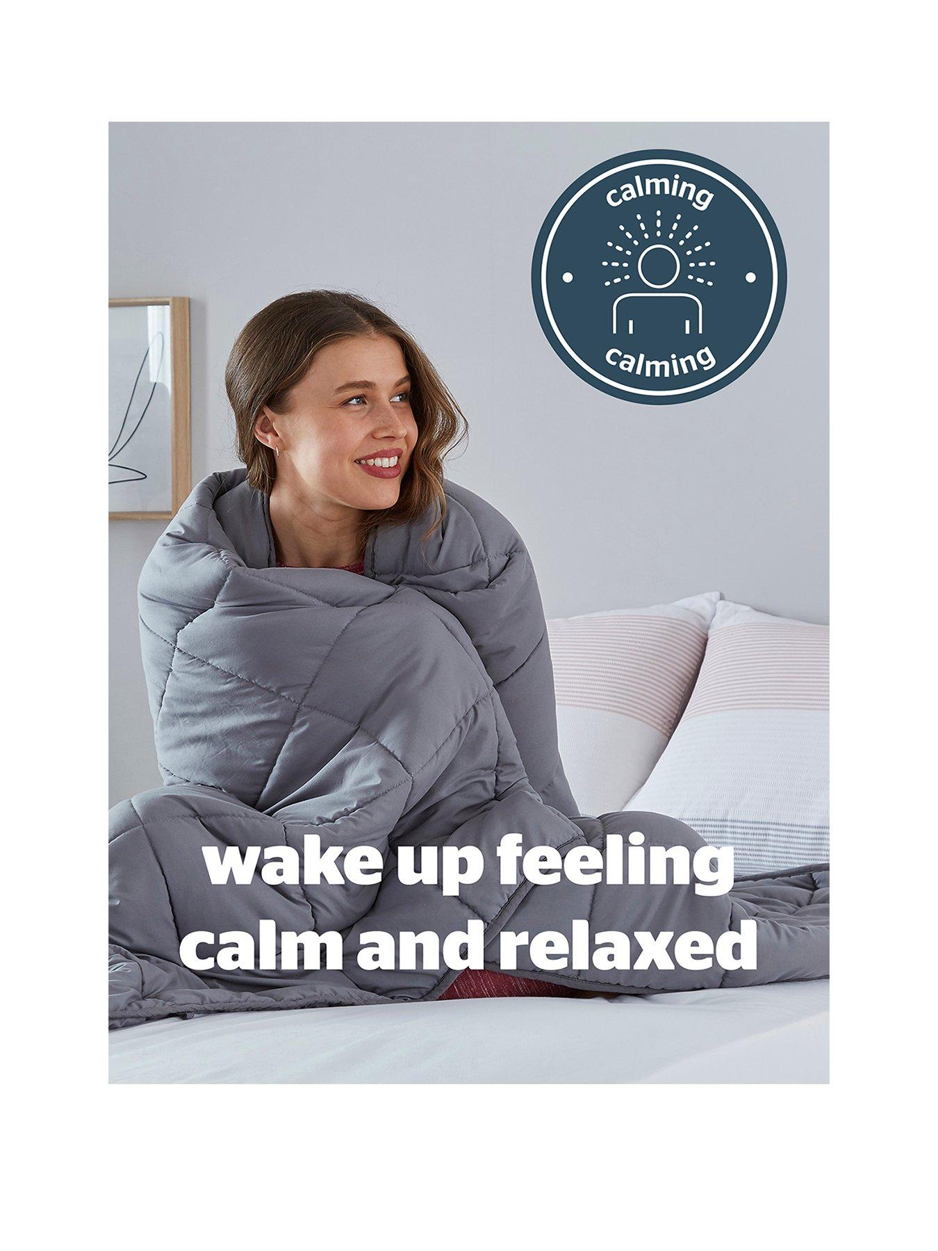 Silentnight Wellbeing Adult Weighted Blanket 9kg Grey very.co.uk