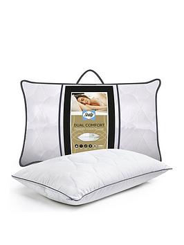 Product photograph of Sealy Dual Comfort Memory Foam Pillow - White from very.co.uk