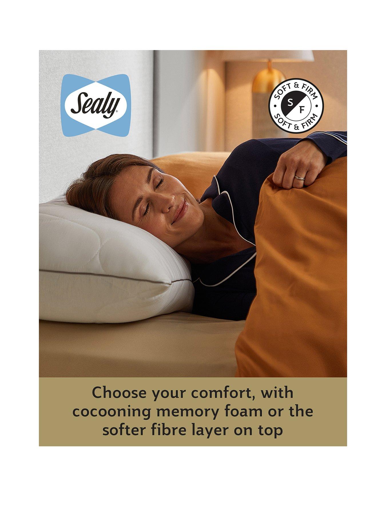Image 2 of 5 of Sealy Dual Comfort Memory Foam Pillow - White