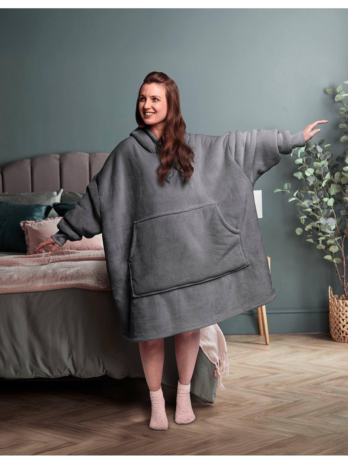 Silentnight Oversized Fleece Hoodie - Charcoal