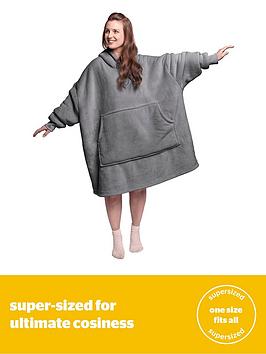 Product photograph of Silentnight Oversized Fleece Hoodie - Charcoal from very.co.uk