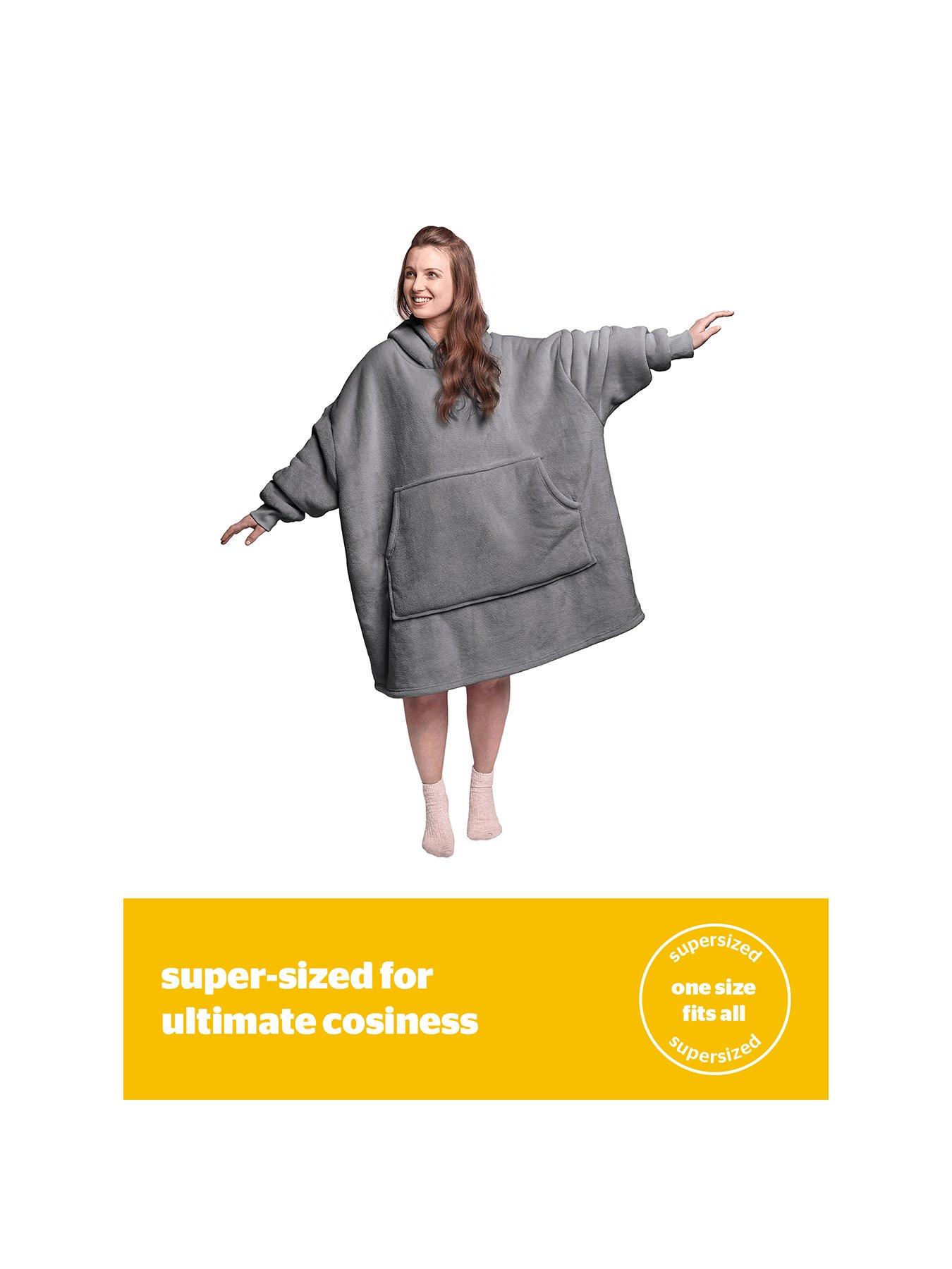Silentnight Oversized Fleece Hoodie - Charcoal | very.co.uk