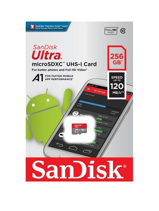 front image of sandisk-256gb-ultra-microsdxc-sd-adapter