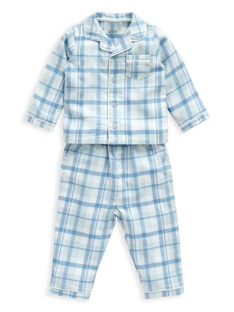 mamas-papas-baby-boys-gingham-woven-pyjamas-blue
