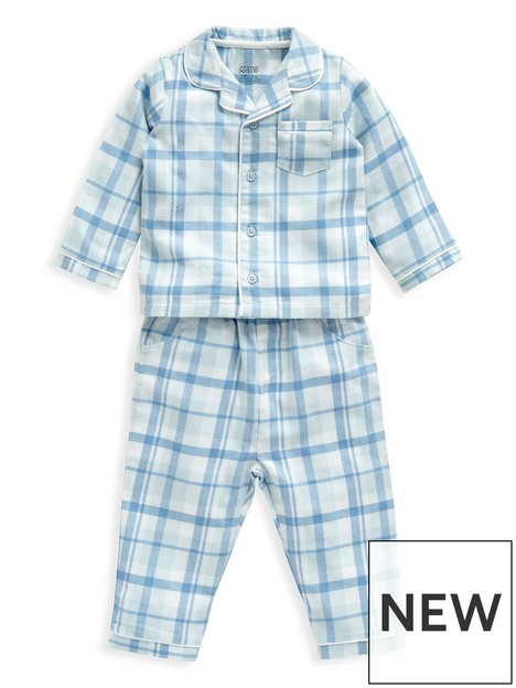 mamas-papas-baby-boys-gingham-woven-pyjamas-blue
