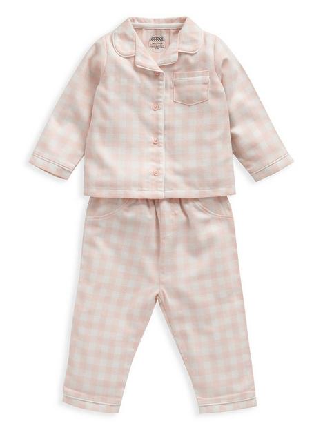 mamas-papas-baby-girls-gingham-woven-pyjamas-pink