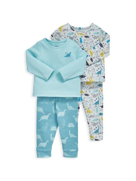 mamas-papas-baby-boys-2-pack-dinosaur-pyjamas-blue
