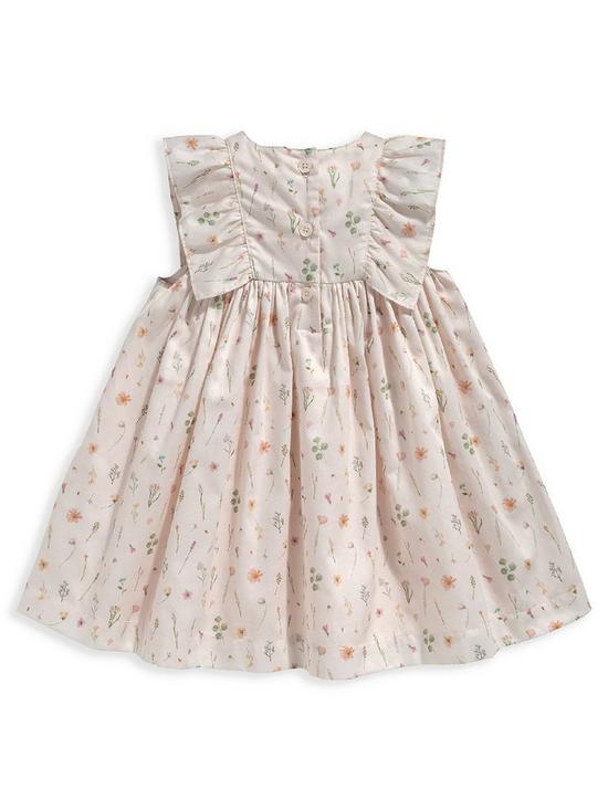 back image of mamas-papas-baby-girls-floral-print-dress-cream