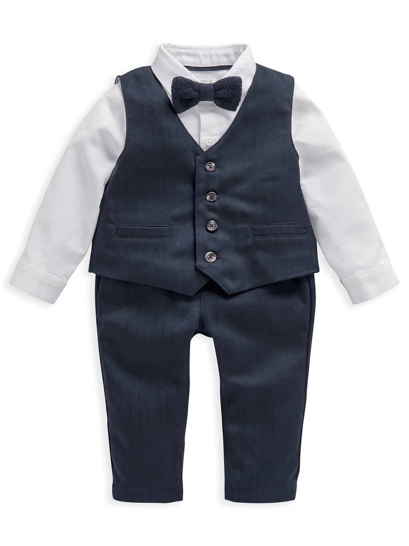 Kids Baby Boys 4 Piece Suit Set - Blue
