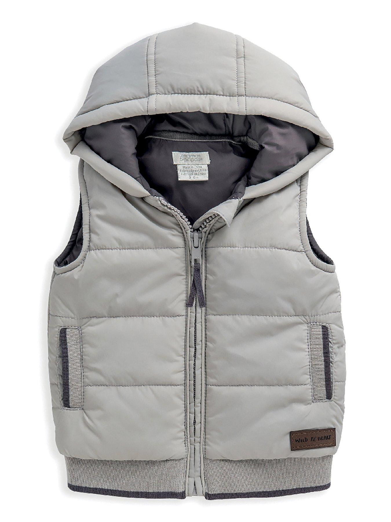 Baby Clothes Baby Boys Padded Gilet - Grey