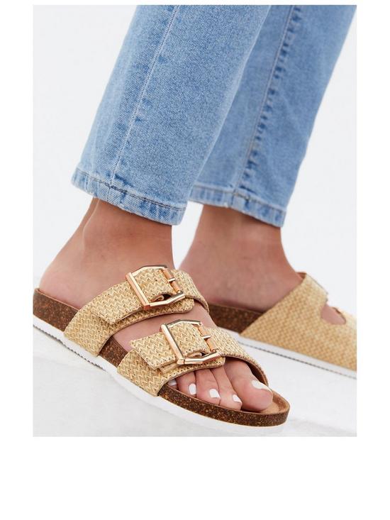 stillFront image of new-look-off-white-raffia-buckle-footbed