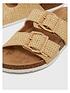  image of new-look-off-white-raffia-buckle-footbed
