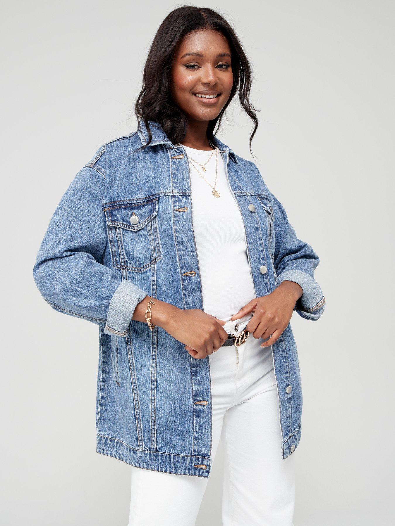 Plus Size Longline Denim Coat Longline Denim Jacket