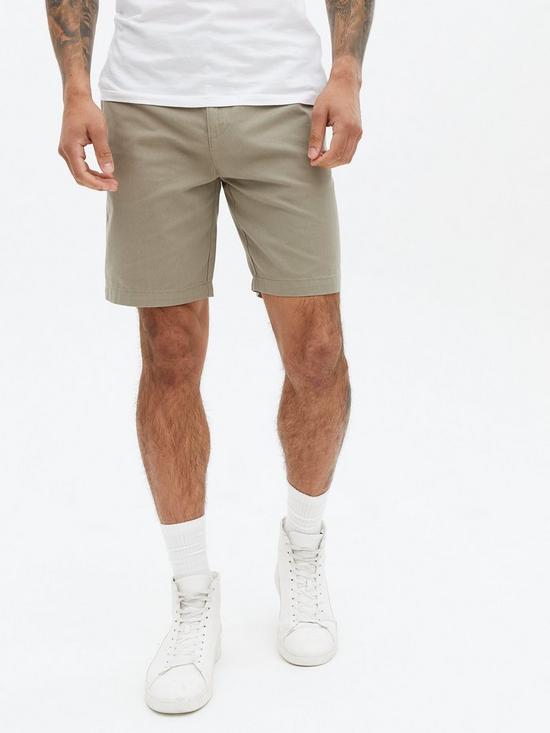 front image of new-look-straight-fit-chino-shorts-khaki