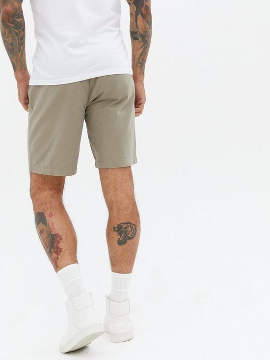 stillFront image of new-look-straight-fit-chino-shorts-khaki