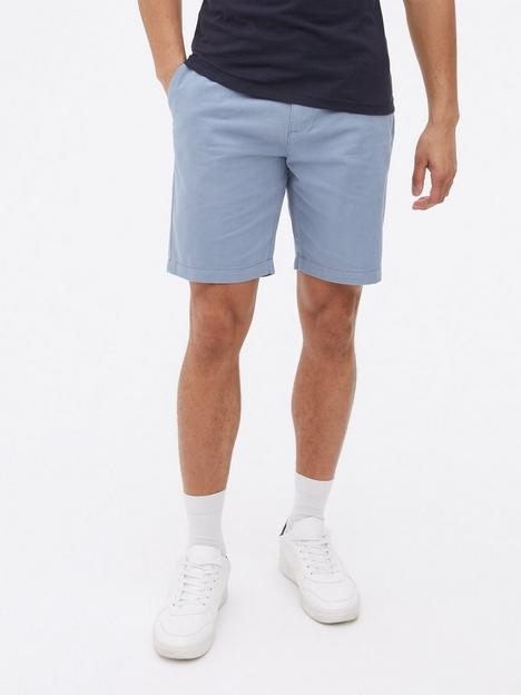 new-look-blue-straight-fit-chino-short