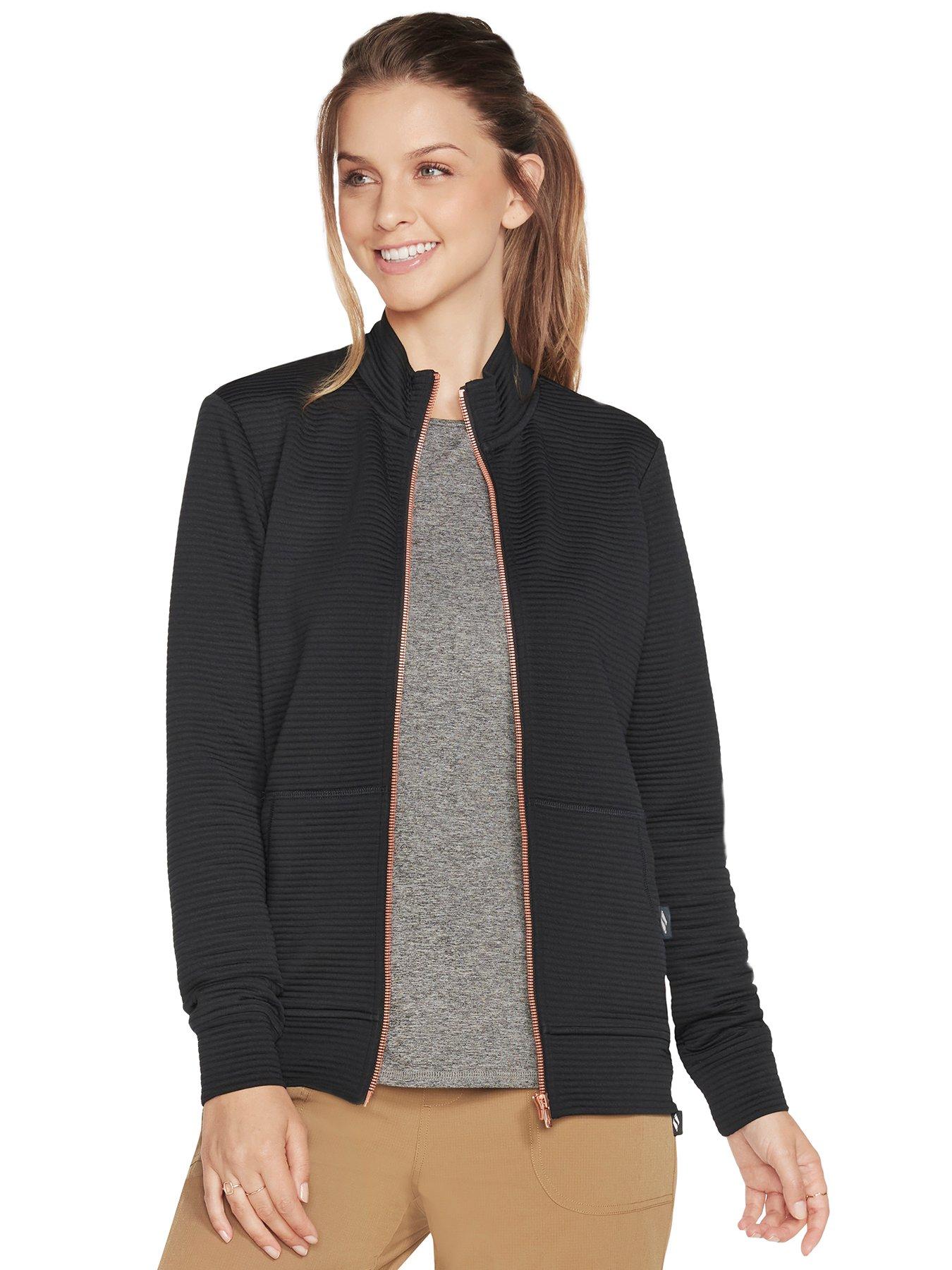 Skechers jacket shop womens black