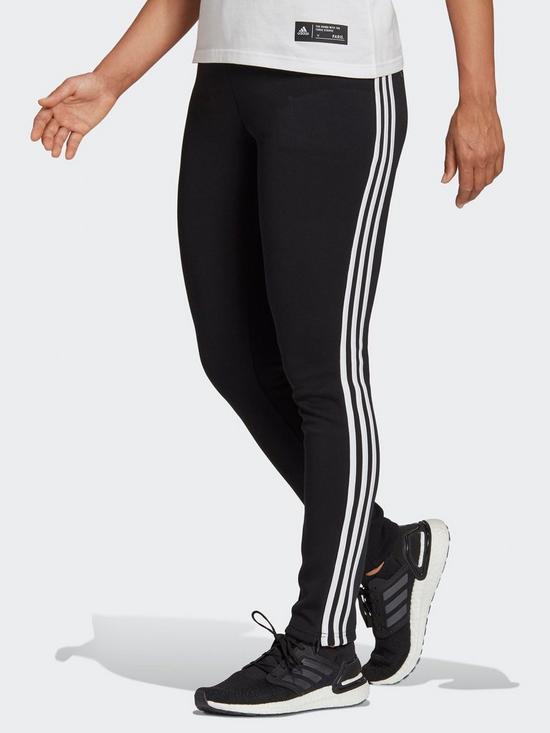 front image of adidas-sportswear-future-icons-3-stripes-skinny-tracksuit-bottoms