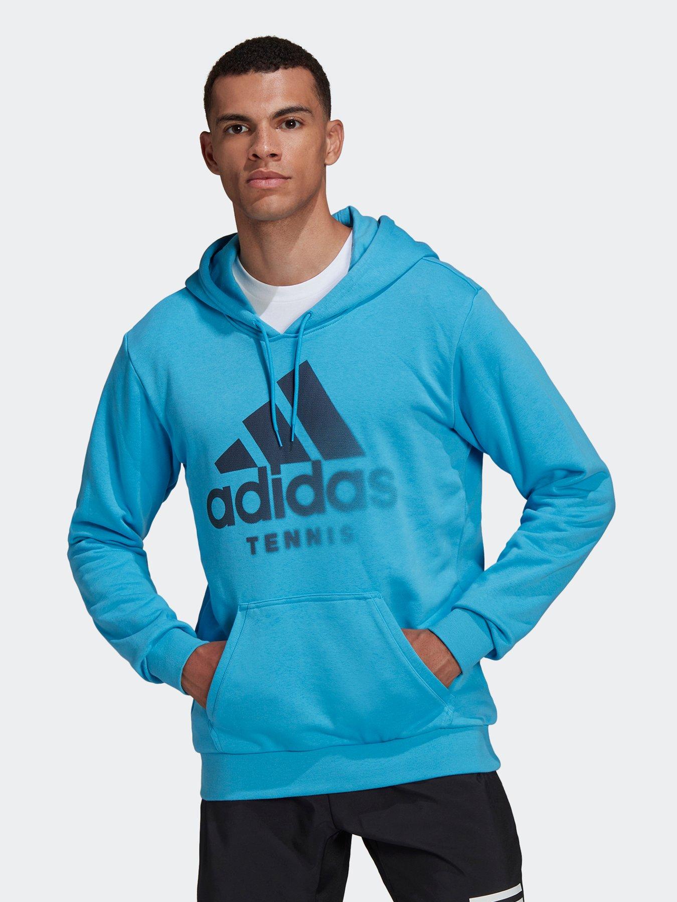 mens adidas blue hoodie