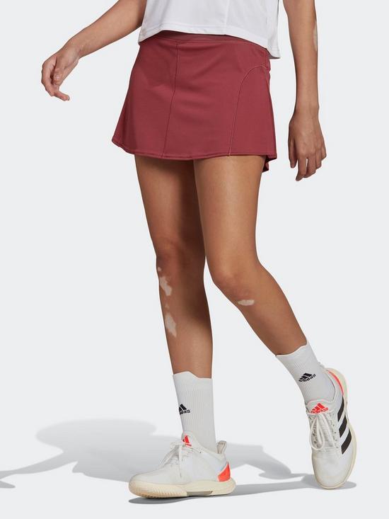 front image of adidas-tennis-match-skirt