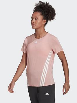 adidas Trainicons 3-stripes Tee, Pink, Size L, Women