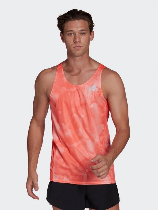front image of adidas-fast-graphic-tank-top