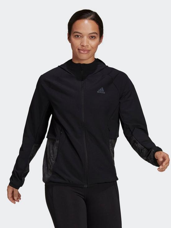 front image of adidas-fast-radically-reflective-run-jacket
