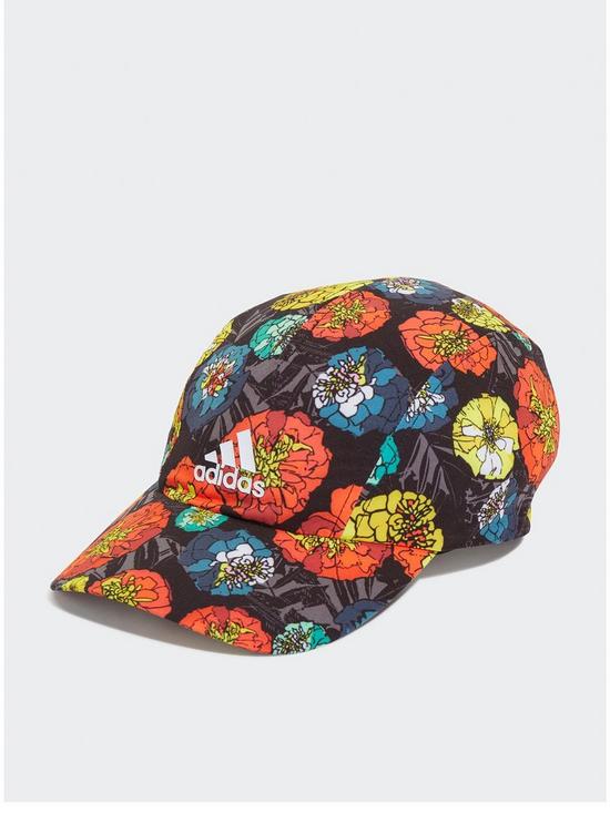 front image of adidas-aeroready-flower-cap