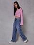  image of river-island-teen-girls-ruched-long-sleeve-t-shirt--nbsppink