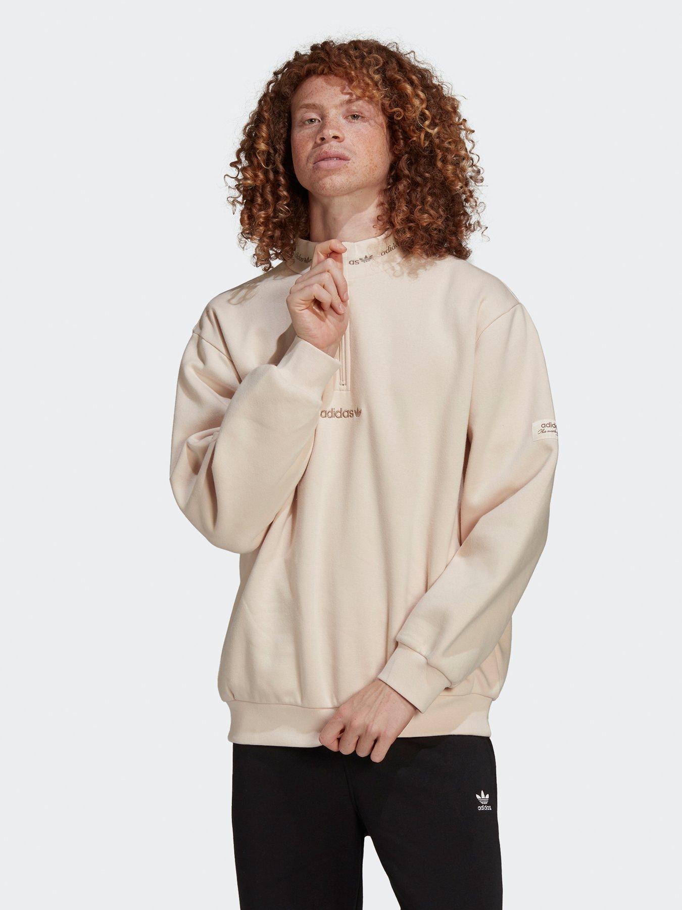 beige adidas sweatshirt