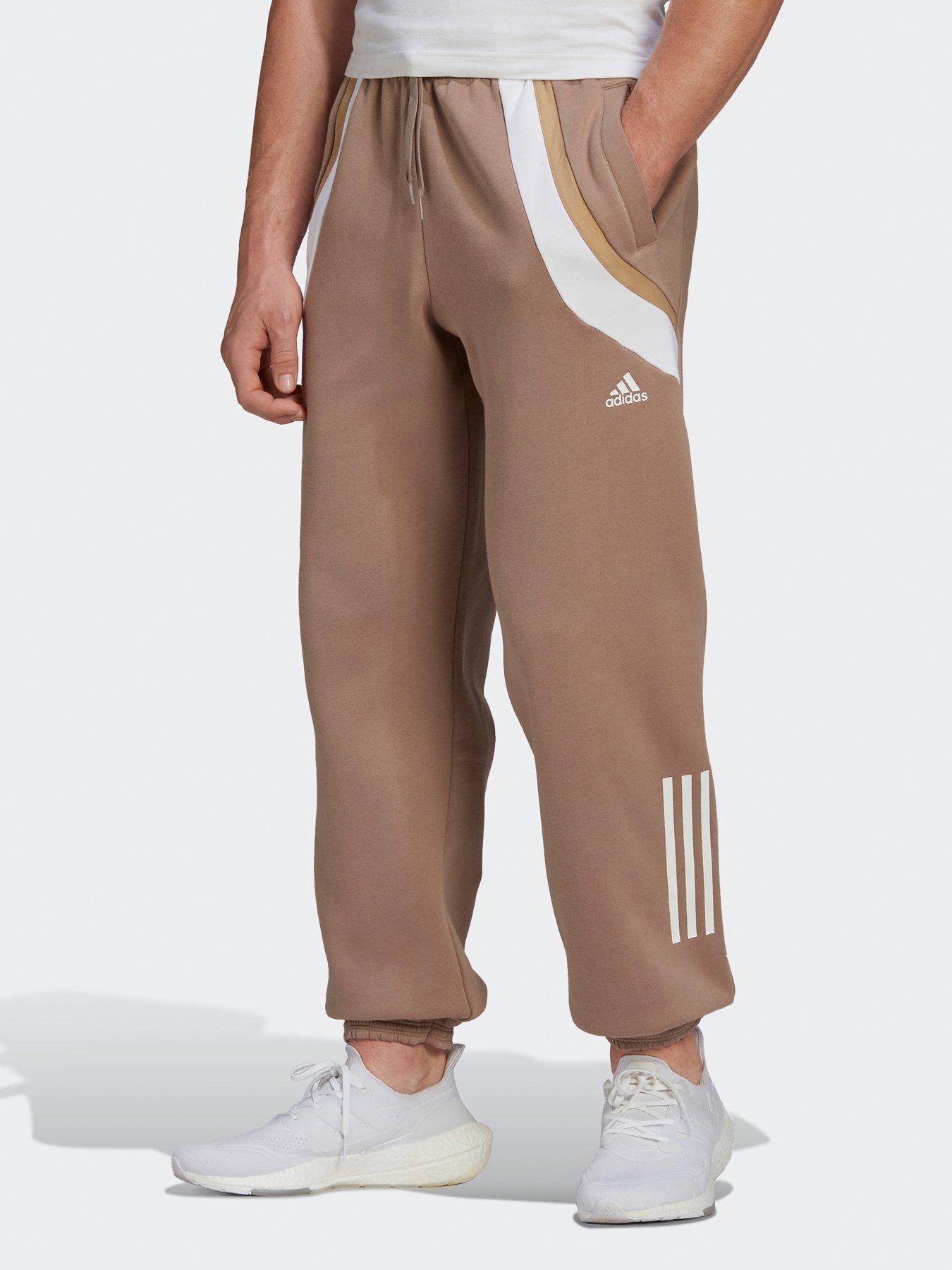 brown adidas joggers