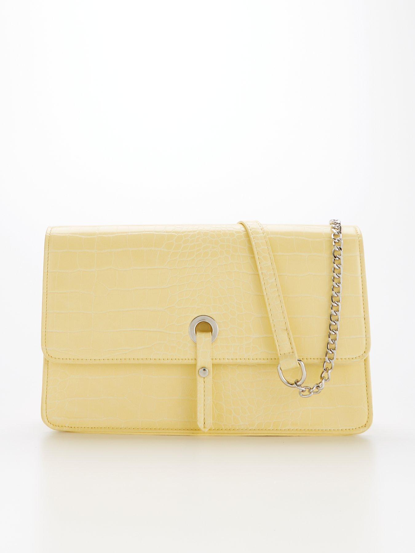 yellow leather bags uk