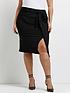  image of ri-plus-plus-knot-front-skirt-black
