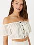  image of accessorize-ivory-broderie-crop-top