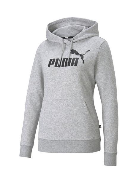 puma-essentials-logo-hoodie-grey