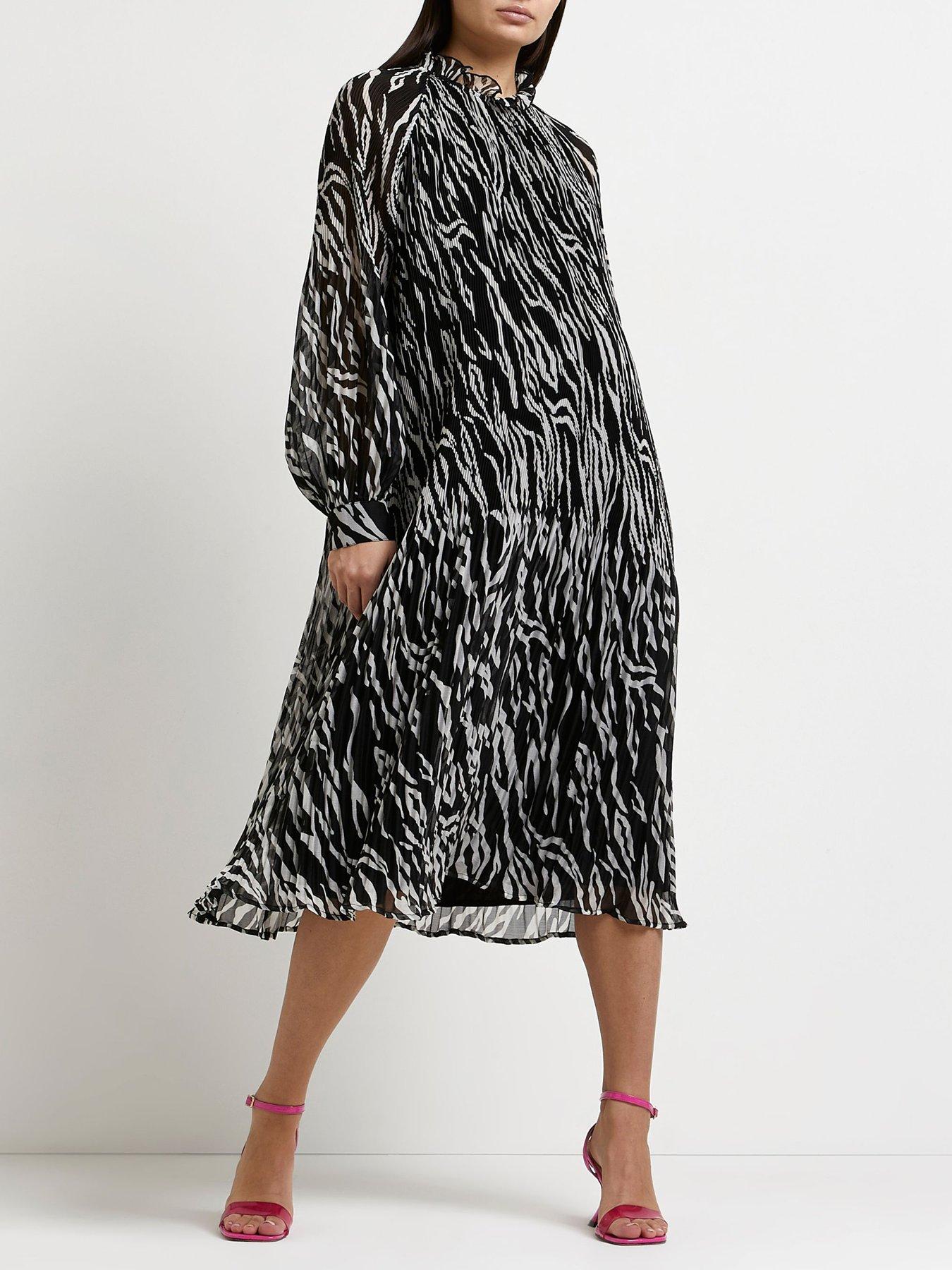 river island white non print tie shirt midi dress