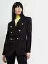  image of river-island-fitted-tux-blazer-black
