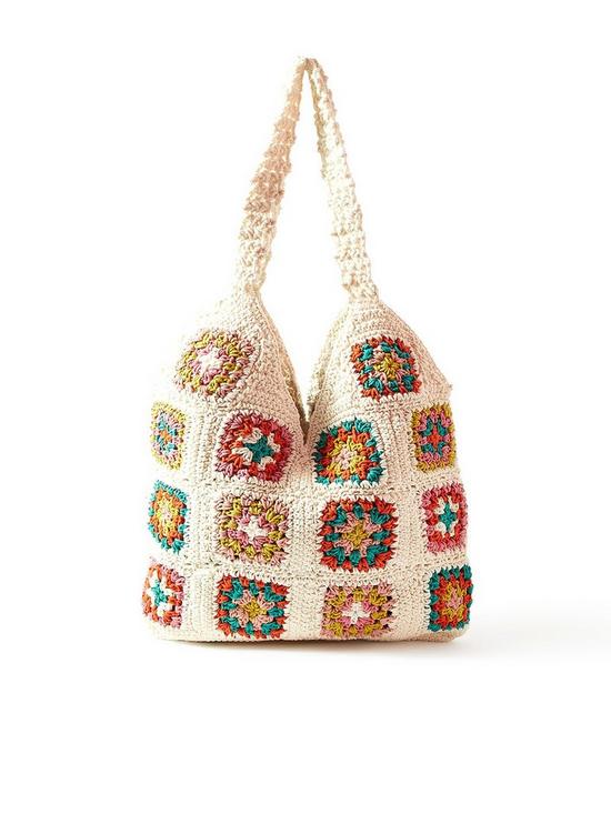 front image of accessorize-crochet-shopper