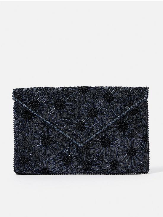 front image of accessorize-tara-clutch