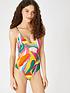  image of accessorize-beachcomber-floral-plunge-swimsuit