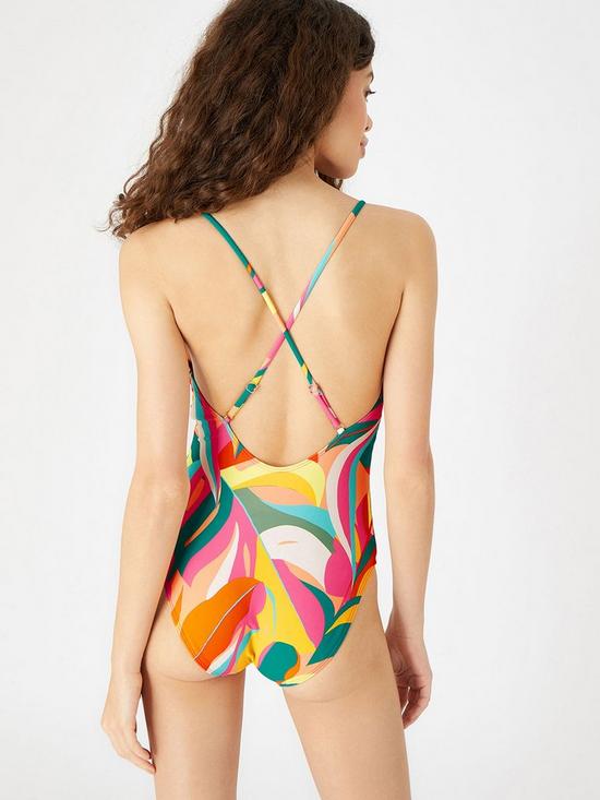 stillFront image of accessorize-beachcomber-floral-plunge-swimsuit
