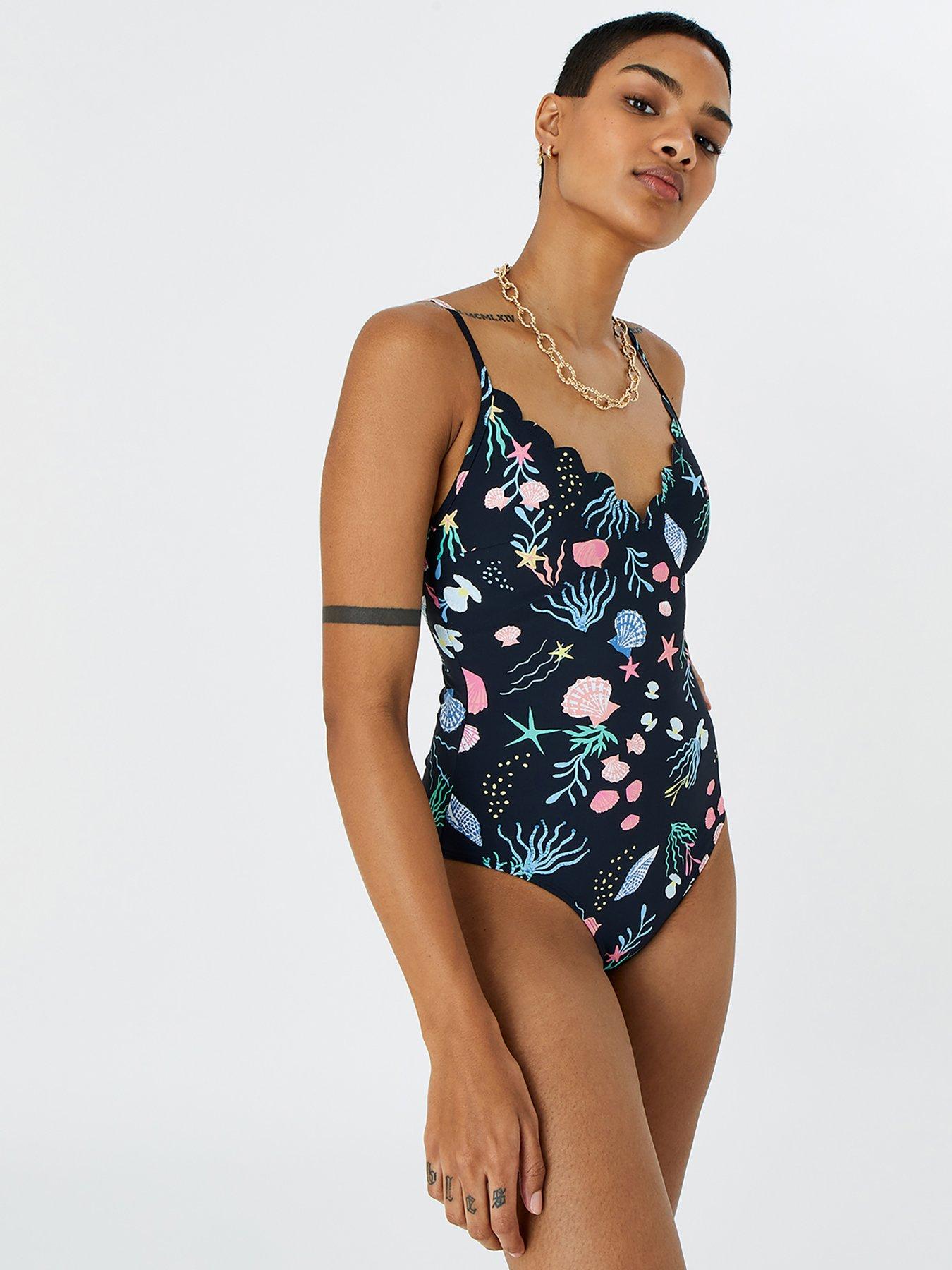  Shoreline Scallop Shaping Swimsuit