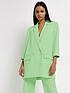  image of river-island-ruched-sleeve-blazer-green