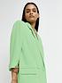  image of river-island-ruched-sleeve-blazer-green